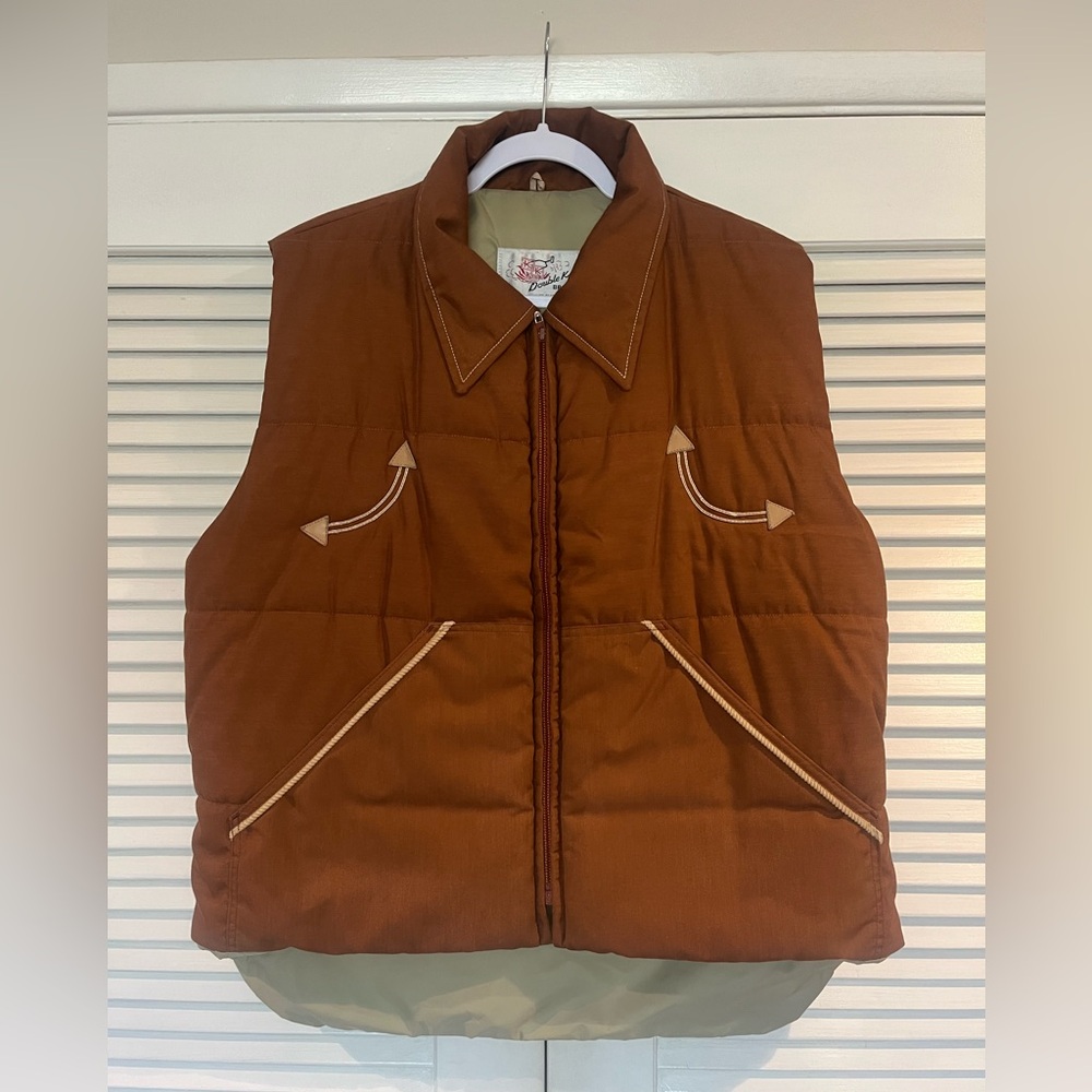 Vintage Double K Western Quilted Vest, Men’s 46 (L-XL)